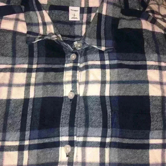 Old Navy Oversized Plaid Flannel Boyfriend Tunic - Picture 3 of 4